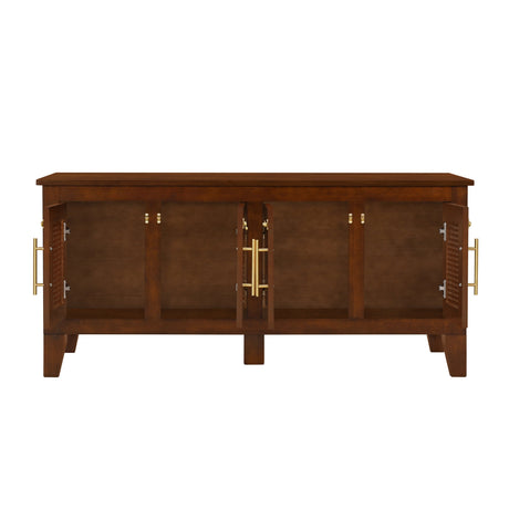 Lars Indoor Rattan Decorated Rubber Wood Dog Crate Cabinet Furniture HouseOfZazla