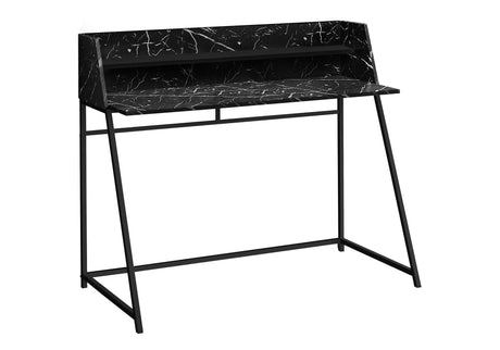 Computer Desk for Home Office with Marble Look and Storage Shelves HouseOfZazla