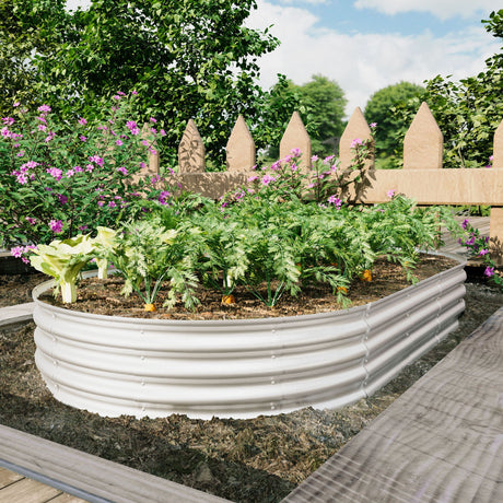 Heavy Duty Galvanized Raised Garden Bed Kit For Vegetables, Flowers & Herbs HouseOfZazla