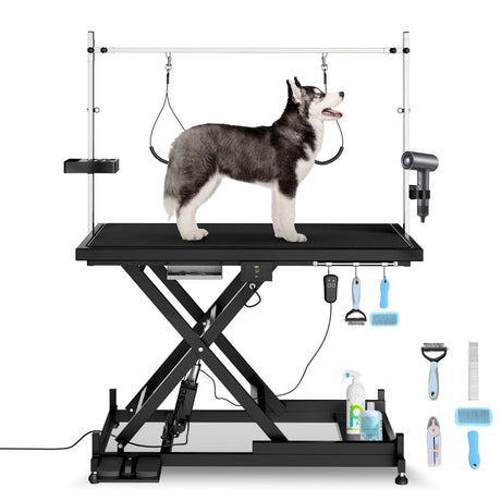 Super Deluxe Electric Pet Grooming Table, Height Adjustable HouseOfZazla
