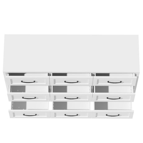 9 Drawer White Metal Dresser with Quiet-Glide Rails HouseOfZazla