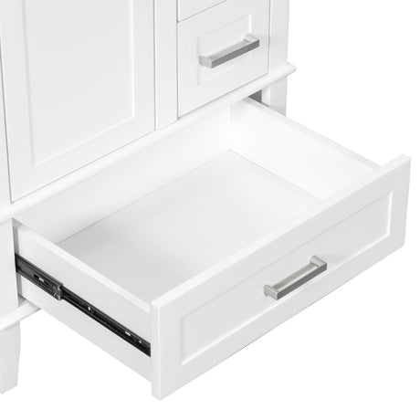 Bathroom Vanity, Modern Bathroom Cabinet With Sink Combo Set, Bathroom Storage Cabinet With A Soft Closing Door And 3 Drawers, Solid Wood Frame HouseOfZazla