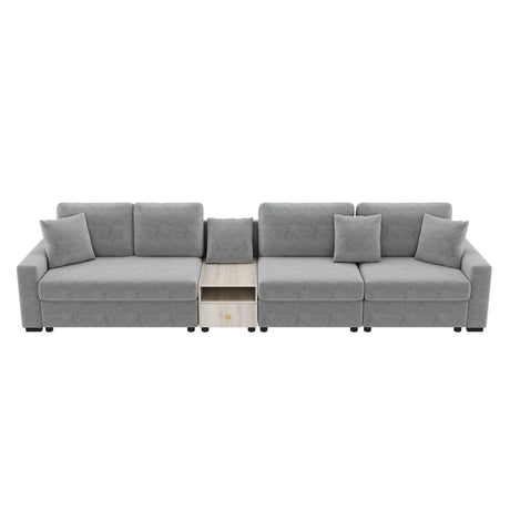 Modular Sofa Couch With Storage Armrest And Center Console HouseOfZazla