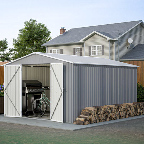 10 x 12 ft. Outdoor Storage Shed with Floor Frame Kit HouseOfZazla