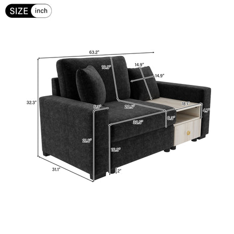 Modular Sofa Couch With Storage Armrest And Center Console HouseOfZazla
