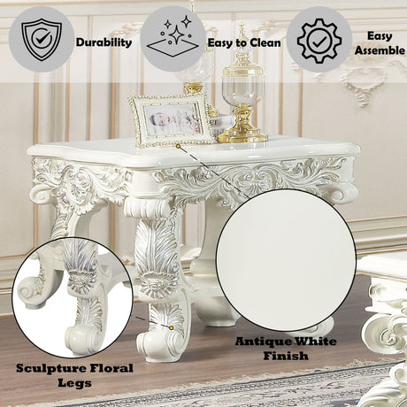 Adara Elegant White Coffee Table HouseOfZazla