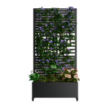 Metal Planter Box with Trellis, 73"x35"x16" Raised Garden Bed