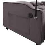Modern Loveseat Futon Sofa With Pullout Bed, Adjustable Reclining Backrest, Toss Pillows