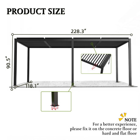 Louver Pergola Aluminium Frame & Louvers HouseOfZazla