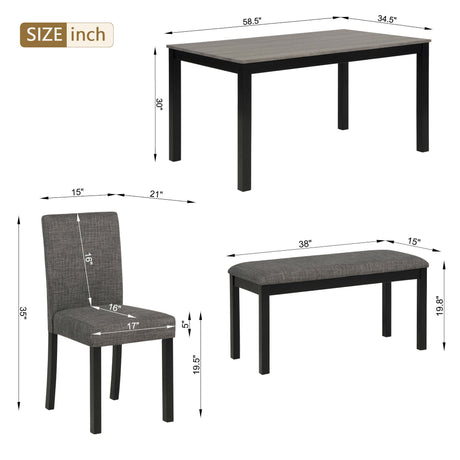 Modern Dining Table Set With Upholstered Chairs For Dining Room HouseOfZazla