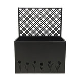 Tall Metal Planter Raised Garden Bed with Trellis