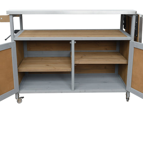 Foldable Outdoor Kitchen Island Patio Mobile Kitchen Cart HouseOfZazla