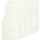 16 PCS Aida Cloth 14 Count Cross Stitch Fabric, 4 Different Sizes 5.9 to 11.8inch, Pre-Cut Squares Fabric for Craft Embroidery, Handmade Needlework, DIY Handicrafts (Beige) Nitelemn