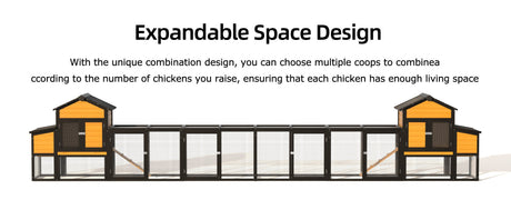 119.5" Outdoor Wooden Chicken Coop with Run HouseOfZazla