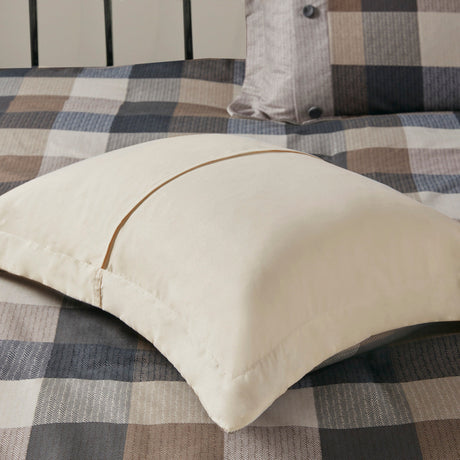 7 Piece Herringbone Comforter Set Neutral Queen HouseOfZazla