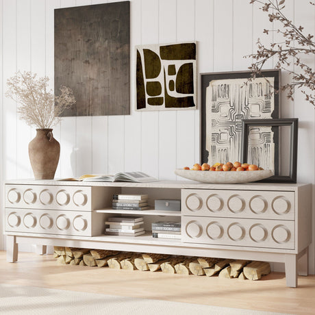 Media Console With 4 Drawers And Cable Management HouseOfZazla