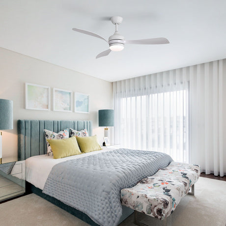 Ceiling Fan With 3 Blades, Remote Control, Reversible DC Motor, Noiseless Operation, 3 Downrods HouseOfZazla
