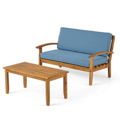 Outdoor Chat Set With Coffee Table and Loveseat HouseOfZazla