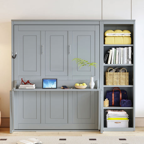 Sturdy Murphy Bed With Desk And Bookshelf HouseOfZazla
