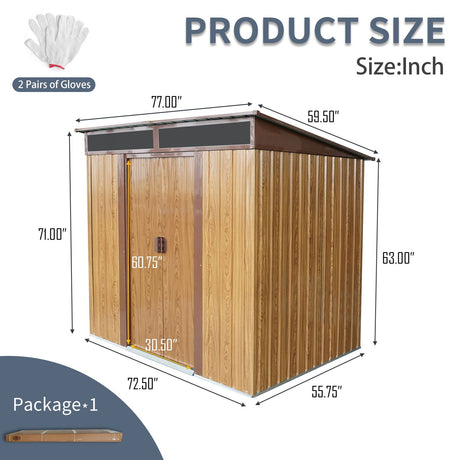 Outdoor Metal Storage Shed And Transparent Plate For Garden, Lawn HouseOfZazla
