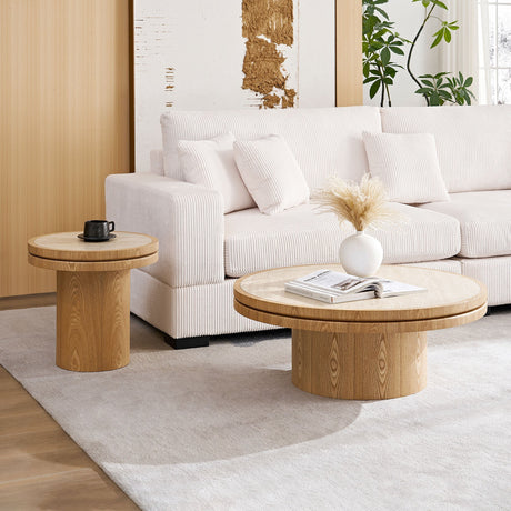 35.43 Inch Round Coffee Table with Sintered Stone Top HouseOfZazla