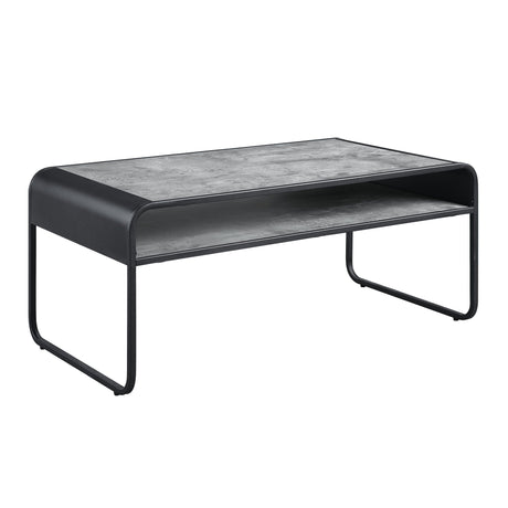 Raziela Concrete Coffee Table - Black / Gray HouseOfZazla