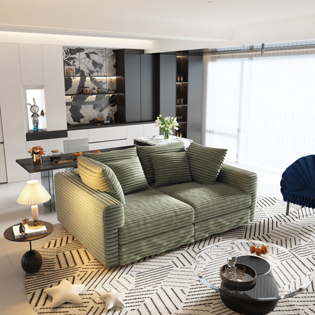 4 Seat Modern Comfy Upholstered Sofa Cloud Couch HouseOfZazla