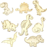 16PCS Unfinished Wood Cutouts Wooden Dinosaur Animal Cutouts Paint Crafts for Home Decor DIY Craft Art Project (8 Style) WoodArtSupply