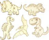 16PCS Unfinished Wood Cutouts Wooden Dinosaur Animal Cutouts Paint Crafts for Home Decor DIY Craft Art Project (8 Style) WoodArtSupply