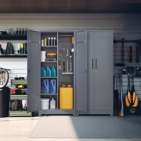 Gray And Metal Storage Cabinet HouseOfZazla