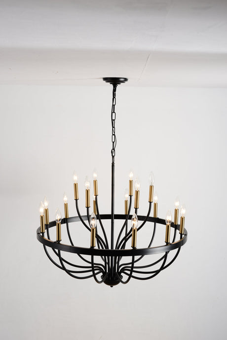 15-Light Industrial Iron Candle Chandelier Modern Farmhouse Pendant Light HouseOfZazla