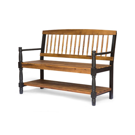 Slatted Bench With Built In Shelf HouseOfZazla
