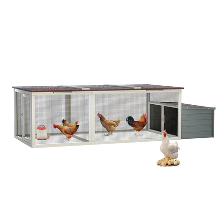 20.93ft² Large Wooden Chicken Coop Outdoor Hen House HouseOfZazla