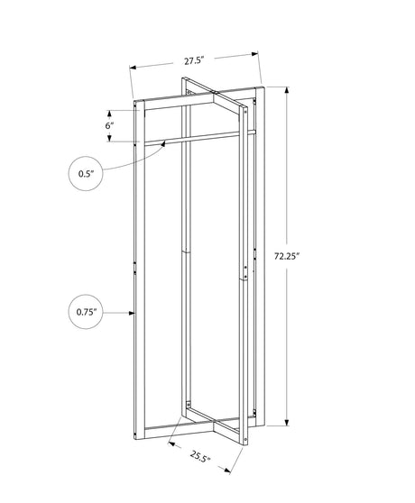 Coat Rack Hall Tree Free Standing Hanging Bar Entryway White HouseOfZazla