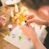 18 Pieces DIY Wood Mirror Craft Unfinished Handheld Mirror Mini Wooden Princess Mirror for Kids DIY Handmade Craft WoodArtSupply