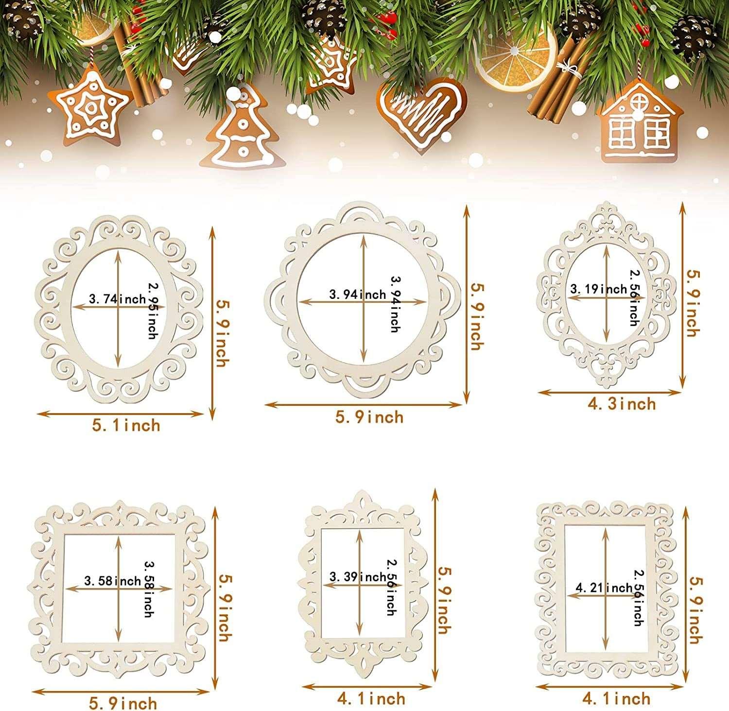 18 Pieces Wood Frames for Crafts Unfinished Wood DIY Picture Frame Picture Craft with Ropes for DIY Photo Display 5.9 X 4.7 Inch WoodArtSupply