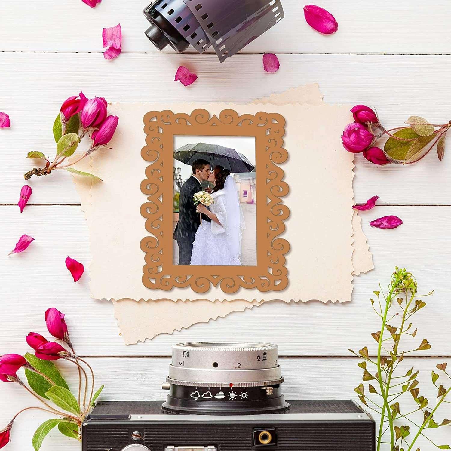 18 Pieces Wood Frames for Crafts Unfinished Wood DIY Picture Frame Picture Craft with Ropes for DIY Photo Display 5.9 X 4.7 Inch WoodArtSupply