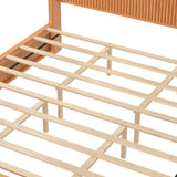 Solid Wood Platform Bed Frame with Headboard, King Size
