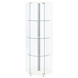Tenley - 4 Shelf Curio Cabinet With Hexagonal Design