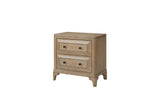 Queen Canopy Bedroom Set With A 2 Drawer Nightstand A Dresser With Poster Mirror And A Door Chest - Sand