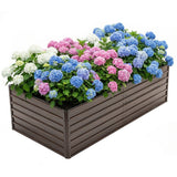 Woodgrain Aesthetic & Metal Strength: 8x4x2FT Galvanized Raised Garden Bed Kit
