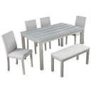 Dining Table Set With Crystal Decoration And Upholstered Chairs HouseOfZazla