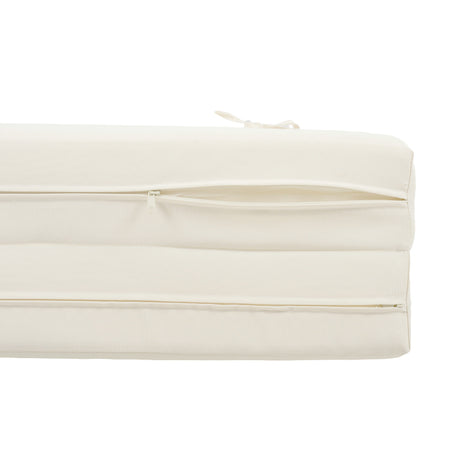Outdoor Reclining Chair Cushion with Headrest in Beige HouseOfZazla