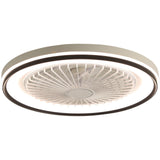 RGB Dimmable LED Enclosed Ceiling Fan with Light - White