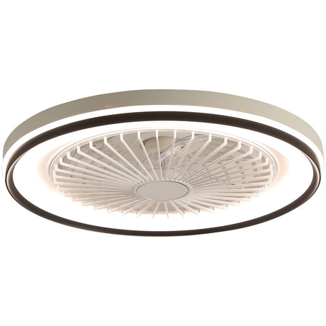 RGB Dimmable LED Enclosed Ceiling Fan with Light - White HouseOfZazla