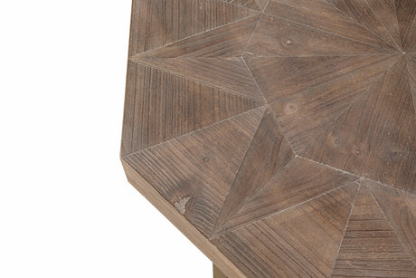 Wood Octagonal Vintage Patchwork Coffee Table HouseOfZazla