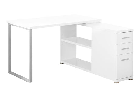 L-Shape Computer Desk with Storage Drawers HouseOfZazla