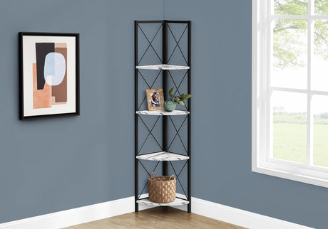 4-Tier Corner Bookshelf Etagere for Home Office HouseOfZazla