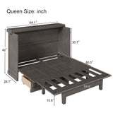 Murphy Bed Chest Cube Cabinet With Charging Station And Large Storage Drawer