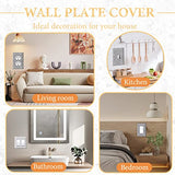 (1PCS) Bling Silver Rhinestone Light Switch Cover Shiny Crystal Sparkle Wall Plate Cover WoodArtSupply